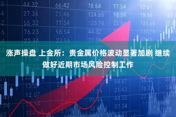 涨声操盘 上金所：贵金属价格波动显著加剧 继续做好近期市场风险控制工作